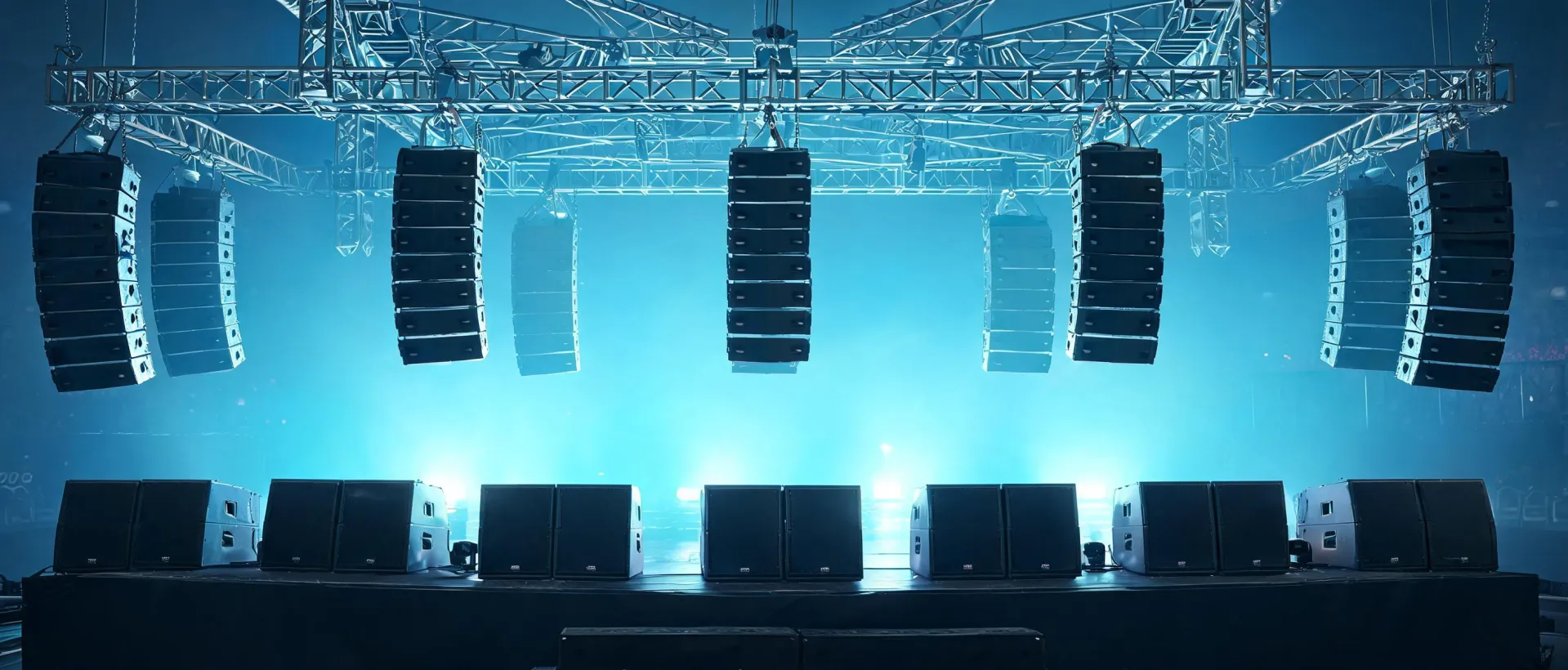 QSC loudspeaker system in a performance venue